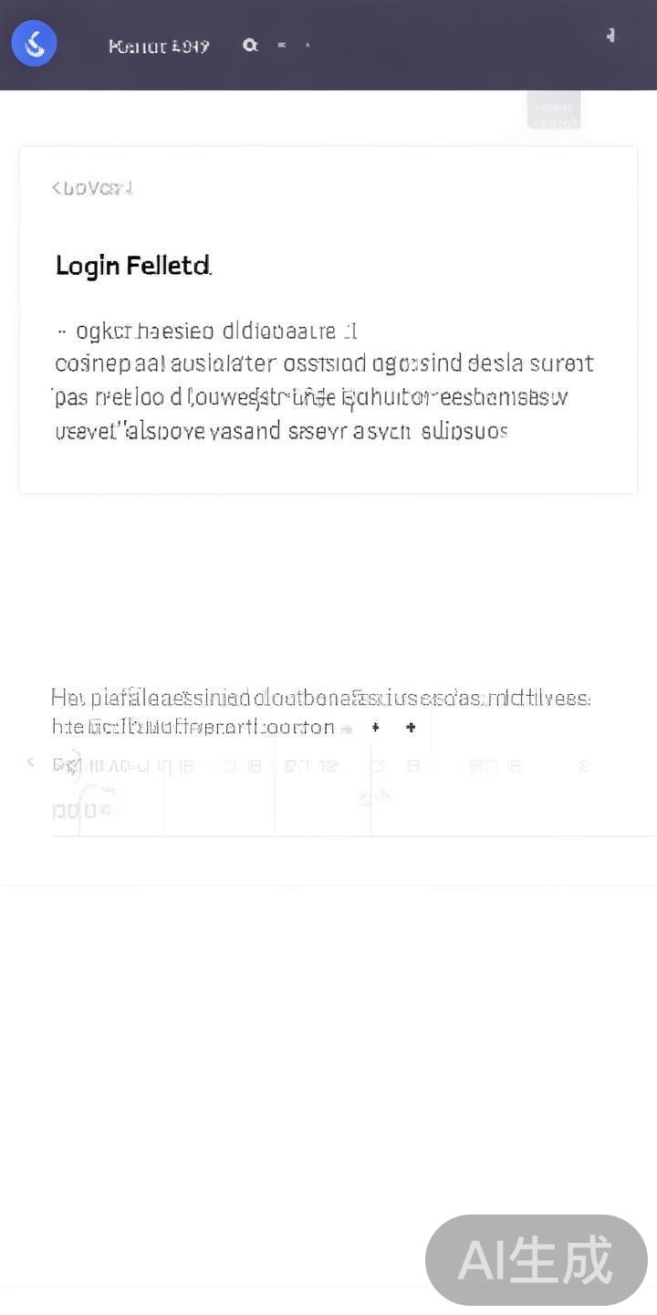 1.登录失败提示错误信息
可能由密码错误或账户被